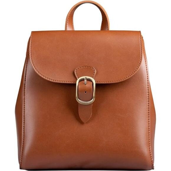 Simple Vegan Leather Flap 3 Way Convertible Backpack For Women main image 4